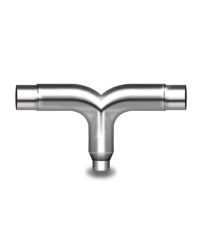 8" Diameter Y Pipe, Galvanized Steel - Fits the Trux Elbows TEL-8 and TEL-10