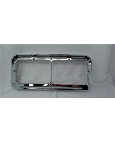 Universal Rectangular Flatline Headlight Bezel - Clear Amber Universal Rectangular Flatline Headlight Bezel - Clear Amber