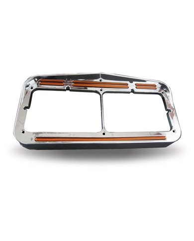 Universal Rectangular Flatline Headlight Bezel - Amber Universal Rectangular Flatline Headlight Bezel - Amber
