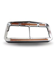 Universal Rectangular Flatline Headlight Bezel - Amber Universal Rectangular Flatline Headlight Bezel - Amber
