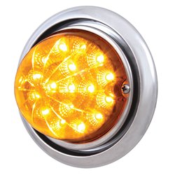 UP39142-Front Bumper Light With 17 Amber LED Dual Function Clear Style Reflector Light For FL Columbia - Amber Lens