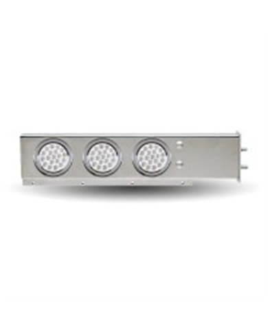 Mud Flap Hanger with Flat Top & 4 x 4" Dual Revolution (R/W) & 2 x 4" Clear Red LEDs & Bezels Mud Flap Hanger with Flat Top & 4 x 4" Dual Revolution (R/W) & 2 x 4" Clear Red LEDs & Bezels