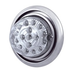 UP39143-Front Bumper Light With 17 Amber LED Dual Function Clear Style Reflector Light For FL Columbia - Clear Lens