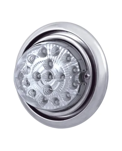 UP39143-Front Bumper Light With 17 Amber LED Dual Function Clear Style Reflector Light For FL Columbia - Clear Lens