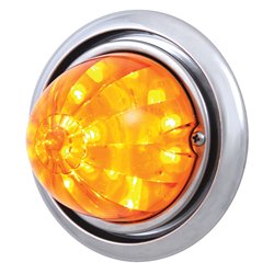 UP39144-Front Bumper Light With 17 Amber LED Watermelon Light For Freightliner Columbia - Amber Lens