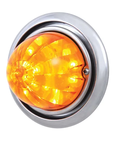 UP39144-Front Bumper Light With 17 Amber LED Watermelon Light For Freightliner Columbia - Amber Lens