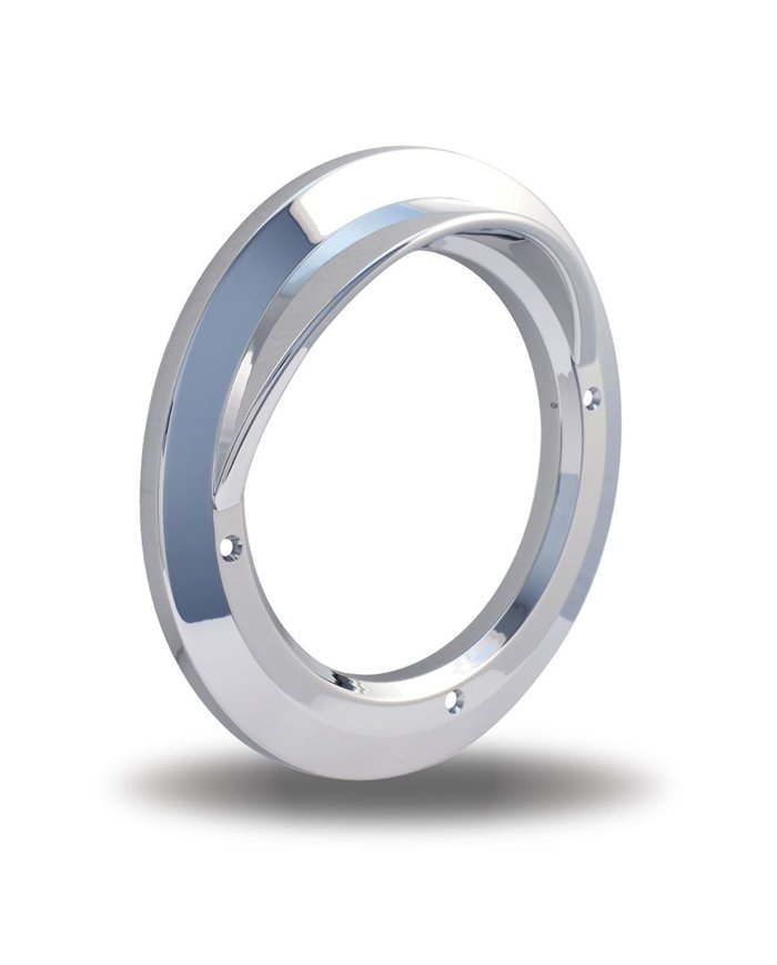 4" Chrome Plastic Bezel with Visor & Lip"
