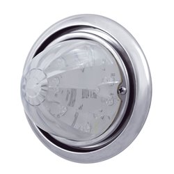 UP39145-Front Bumper Light With 17 Amber LED Watermelon Light For Freightliner Columbia - Clear Lens