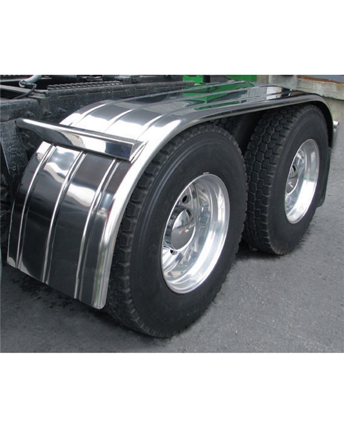 120" Ribbed Full Fender w/ Rolled Edge (35"-54"-31") - 16 Ga. 120" Ribbed Full Fender w/ Rolled Edge (35"-54"-31") - 16 Ga.
