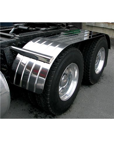 120" Ribbed Full Fender w/ Beaded Edge (35"-54"-31") - 16 Ga. 120" Ribbed Full Fender w/ Beaded Edge (35"-54"-31") - 16 Ga.