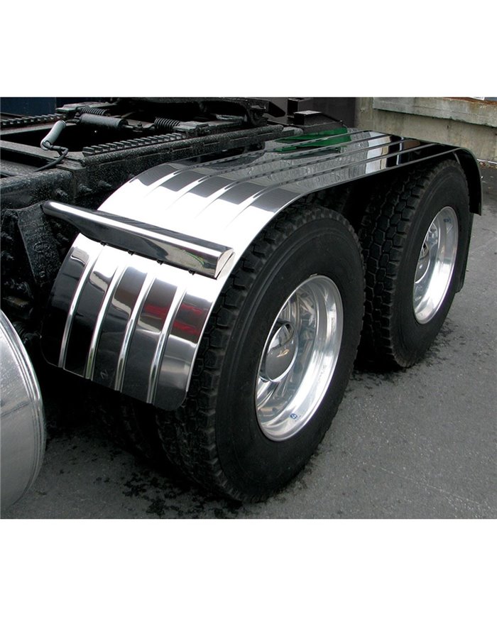 120" Ribbed Full Fender w/ Beaded Edge (35"-54"-31") - 16 Ga. 120" Ribbed Full Fender w/ Beaded Edge (35"-54"-31") - 16 Ga.