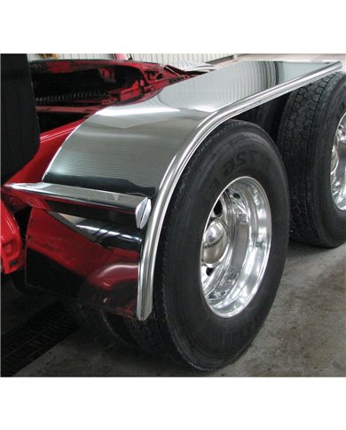 80" Smooth Half Fender w/ Rolled Edge & Flange (45"-35") - 16 Ga. 80" Smooth Half Fender w/ Rolled Edge & Flange (45"-35") - 16 Ga.