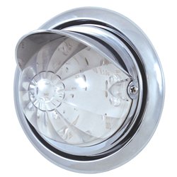 UP39155-Front Bumper Light With 17 Amber LED Watermelon Light & Visor For Freightliner Columbia - Clear Lens