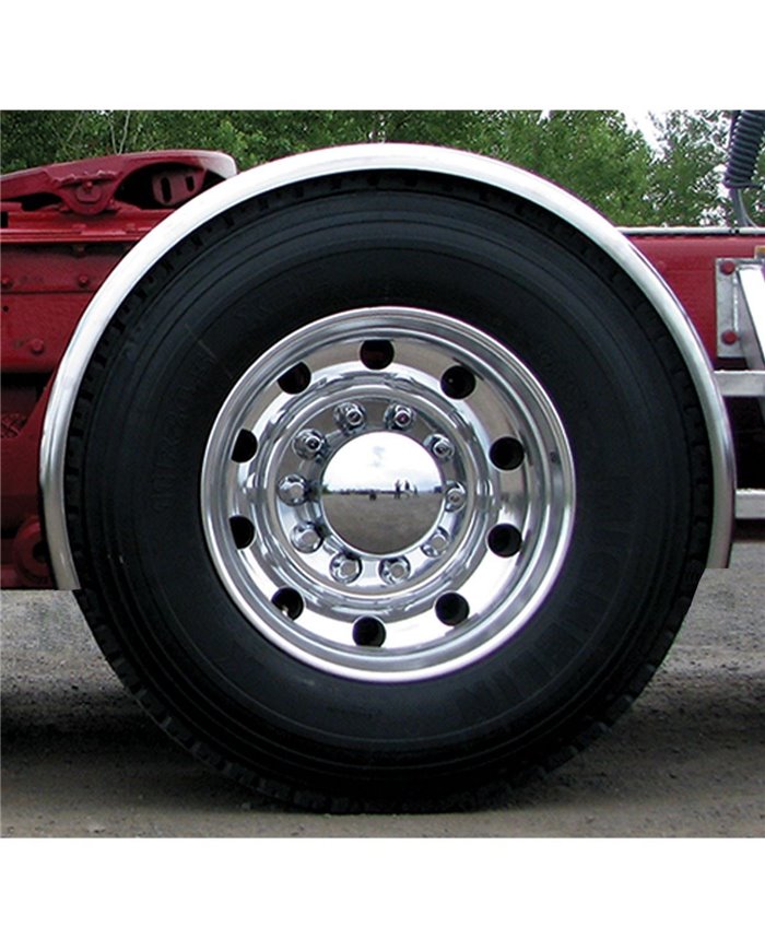 95 Fully Smooth Super Long Single Axle Fender - 16 Ga. - For 22 1/2" Low Profile Tires"
