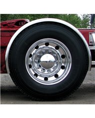 95 Fully Smooth Super Long Single Axle Fender - 16 Ga. - For 22 1/2" Low Profile Tires"