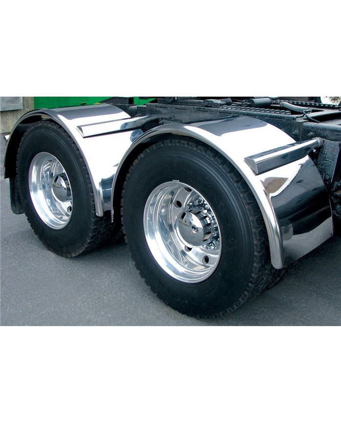 80" Fully Smooth Single Axle Fender with Rolled Edge - 16 Ga.