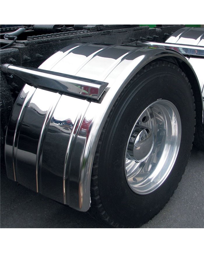 80" Ribbed Single Axle Fender w/ Rolled Edge - 16 Ga.