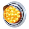 UP39158-Front Bumper Light With 17 Amber LED Reflector Watermelon Light & Visor For Freightliner Columbia - Amber Lens