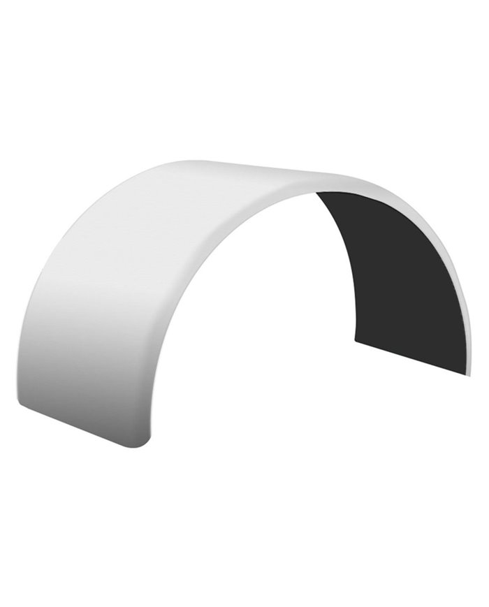 80" Smooth Single Axle Fender w/ Rolled Edge - 14 Ga. - 45.5"