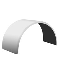 80" Smooth Single Axle Fender w/ Rolled Edge - 14 Ga. - 45.5"