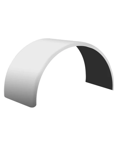 80" Fully Smooth Single Axle Fender with Rolled Edge - 16 Ga. - 45.5" 80" Fully Smooth Single Axle Fender with Rolled Edge - 16 Ga. - 45.5"