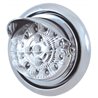 UP39159-Front Bumper Light With 17 Amber LED Reflector Watermelon Light & Visor For Freightliner Columbia - Clear Lens