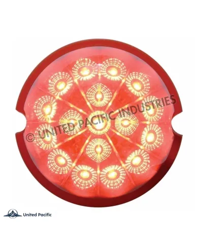 UP39321-17 LED Dual Function Reflector Cab Light - Red LED/Red Lens