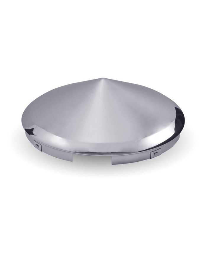 Chrome Metal Pointed Front Hubcap with 4 Notches