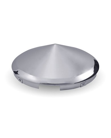 Chrome Metal Pointed Front Hubcap with 5 Notches Chrome Metal Pointed Front Hubcap with 5 Notches