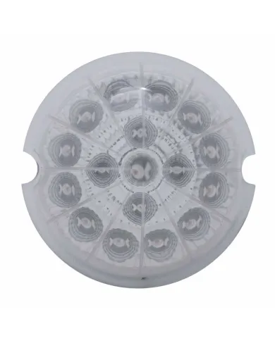 UP39323-17 LED Dual Function Reflector Cab Light - Red LED/Clear Lens