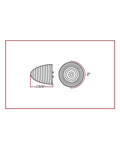 2" Beehive Red LED (9 Diodes)" 2" Beehive Red LED (9 Diodes)"