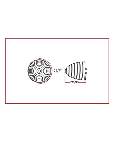 2 1/2" Beehive Red LED (13 Diodes) 2 1/2" Beehive Red LED (13 Diodes)