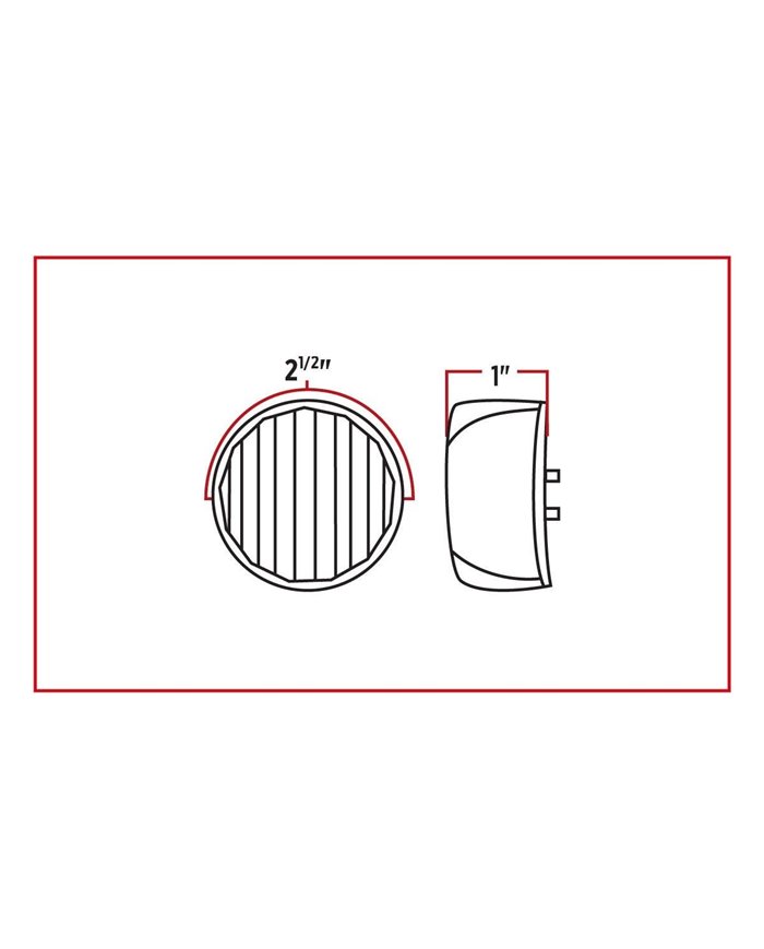 2 1/2" Round Red LED (13 Diodes)" 2 1/2" Round Red LED (13 Diodes)"