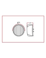 2 1/2" Round Clear Ribbed Red LED (13 Diodes)"