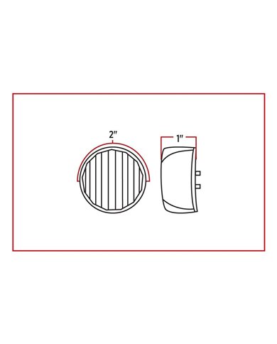 2" Round Red LED (9 Diodes)" 2" Round Red LED (9 Diodes)"