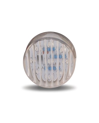 2" Round Clear Ribbed Red LED (9 Diodes) 2" Round Clear Ribbed Red LED (9 Diodes)