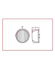 2" Round Clear Ribbed Red LED (9 Diodes) 2" Round Clear Ribbed Red LED (9 Diodes)