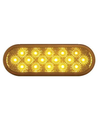 UP39341-16 LED 6" Oval Reflector Turn Signal Light - Amber LED/Amber Lens