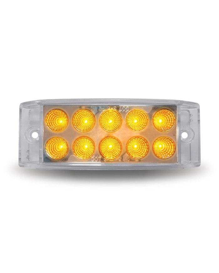 2" X 6" Dual Revolution Trailer LED - Amber/Blue (10 Diodes)