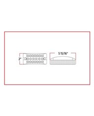 2" X 6" Dual Revolution Trailer LED - Amber/Blue (10 Diodes)