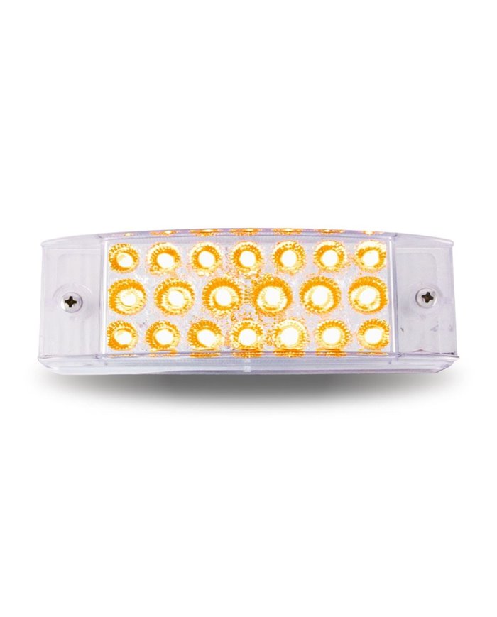 2"x6" Clear Amber Trailer LED (20 Diodes)