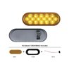 UP39341BAK-16 LED 6" Oval Reflector Turn Signal Light Kit - Amber LED/Amber Lens