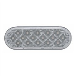 UP39342-16 LED 6" Oval Reflector Turn Signal Light - Amber LED/Clear Lens