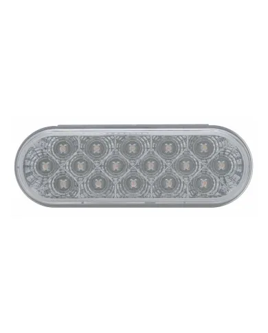 UP39342-16 LED 6" Oval Reflector Turn Signal Light - Amber LED/Clear Lens
