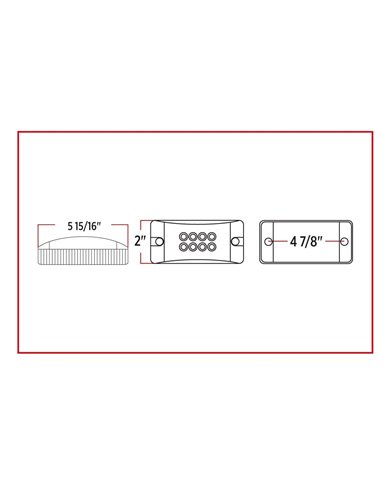 2" X 6" Multi-Directional Clear Red Trailer LED (24 Diodes)" 2" X 6" Multi-Directional Clear Red Trailer LED (24 Diodes)"