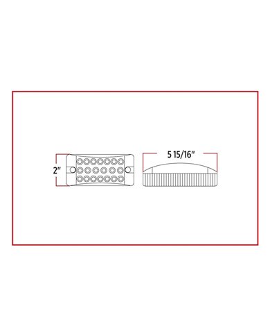 2" X 6" Red Trailer LED (20 Diodes) 2" X 6" Red Trailer LED (20 Diodes)