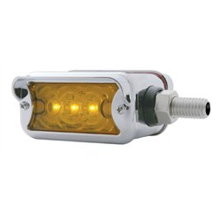 UP39365-6 LED Single Function Double Face Light W/Visor - Horizontal Mount - Amber & Red LED/Amber & Red Lens
