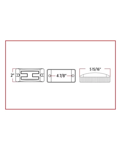 2" X 6" Reflectorized Red Trailer LED (8 Diodes)" 2" X 6" Reflectorized Red Trailer LED (8 Diodes)"