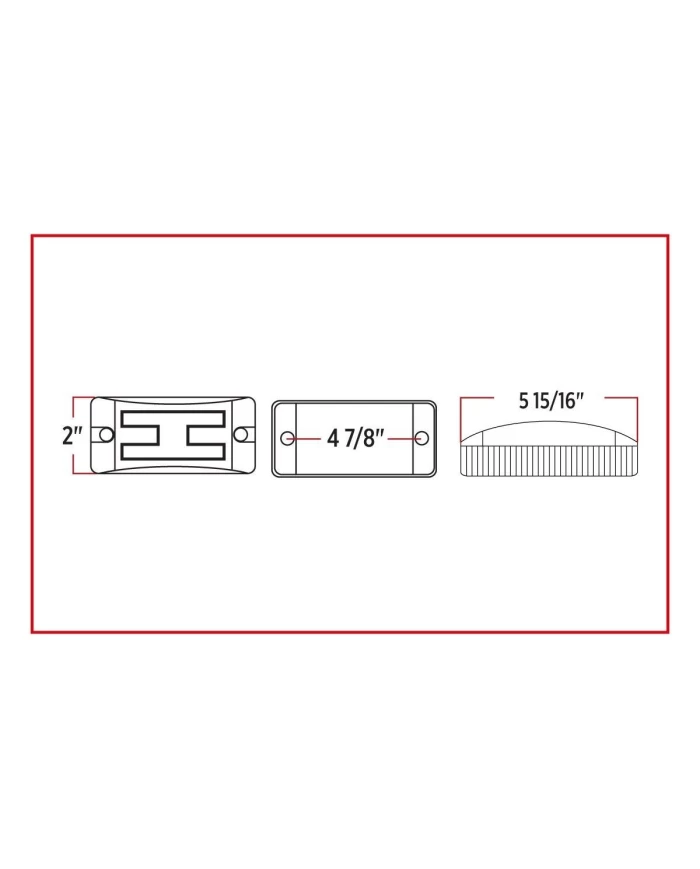 2" X 6" Reflectorized Red Trailer LED (8 Diodes)" 2" X 6" Reflectorized Red Trailer LED (8 Diodes)"