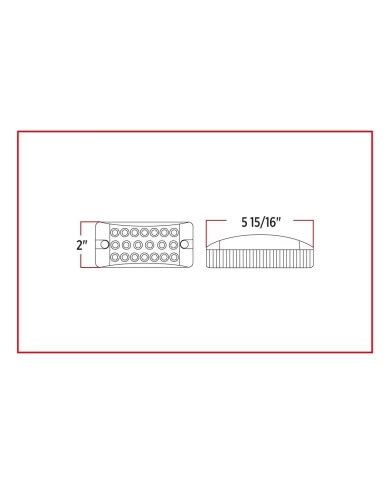 2" X 6" Dual Revolution Trailer LED - Red/White (10 Diodes) 2" X 6" Dual Revolution Trailer LED - Red/White (10 Diodes)